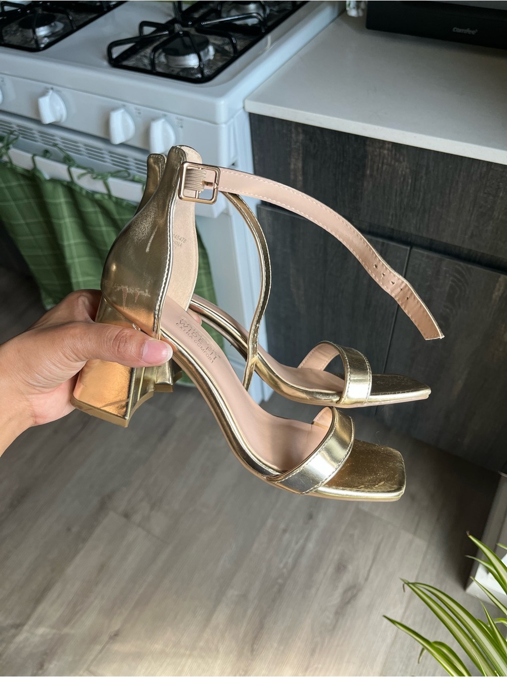 gold heels